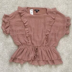 Express dusty rose / mauve blouse XS